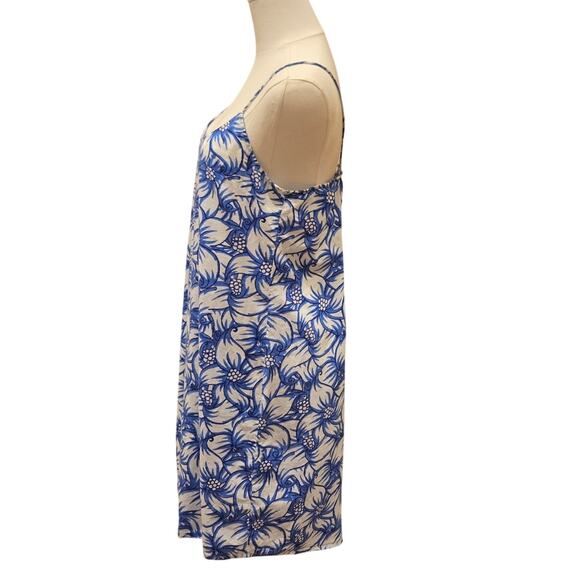 Roberta Roller Rabbit Blue Floral Mini 100% Cotton Dress Size Medium - Picture 3 of 9